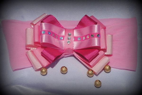 Meia de seda rosa com brilho