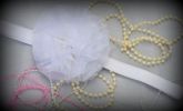 Tiara flor organza grande