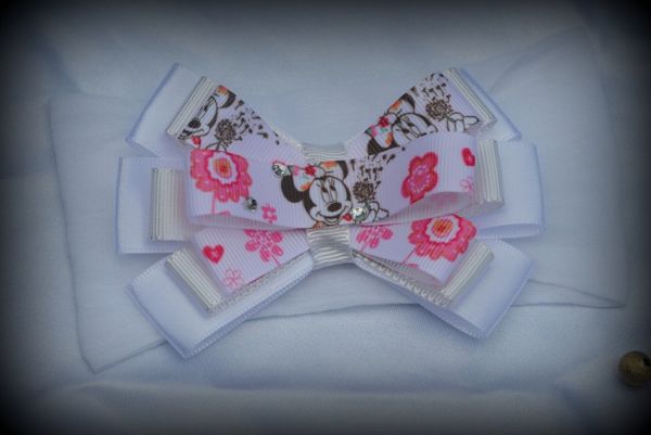 Meia de seda branca Minie strass